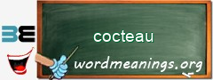 WordMeaning blackboard for cocteau